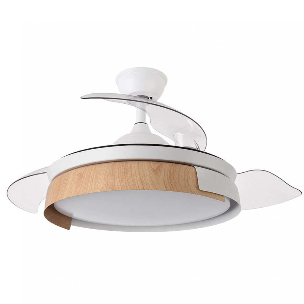 Ventilador Provenza DC Blanco-Haya Plegable 107Ø 72w 3 Aspas Mando Memoria y Temporizador 207191368