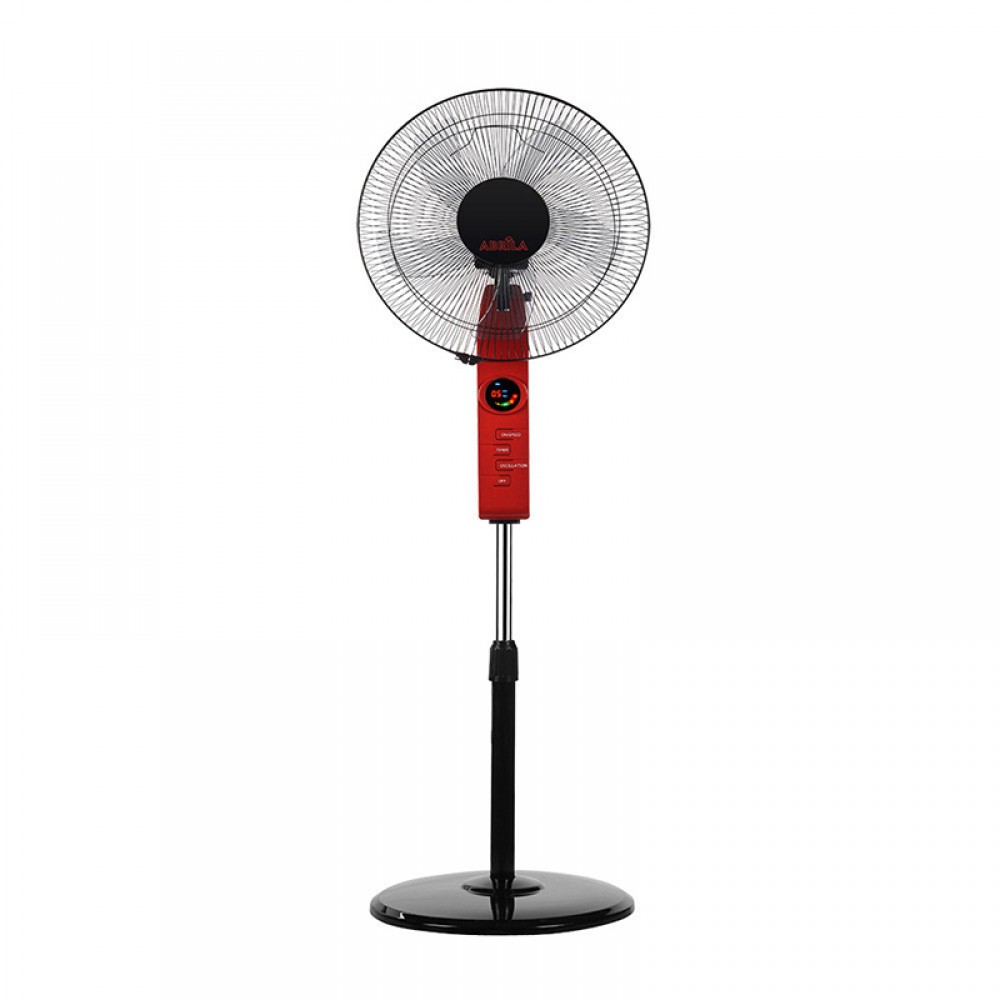 Ventilador Circus Rojo-Negro De Pie 43Ø 45w 5Aspas Oscilante Mando y Temporizador 207541007