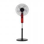 Ventilador Circus Rojo-Negro De Pie 43Ø 45w 5Aspas Oscilante Mando y Temporizador 207541007