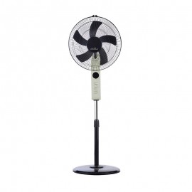 Ventilador Circus Beis-Negro De Pie 43Ø 45w 5Aspas Oscilante Mando y Temporizador 207541015