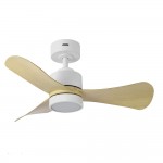 Ventilador Zepelin DC Blanco-Haya 91Ø 18w 3Aspas Mando Memoria y Temporizador 207791368