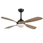 Ventilador Livorno DC Negro-Roble 132Ø 30w 4Aspas Mando Memoria y Temporizador 208191436