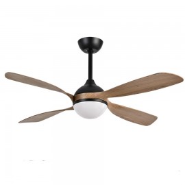Ventilador Livorno DC Negro-Roble 132Ø 30w 4Aspas Mando Memoria y Temporizador 208191436