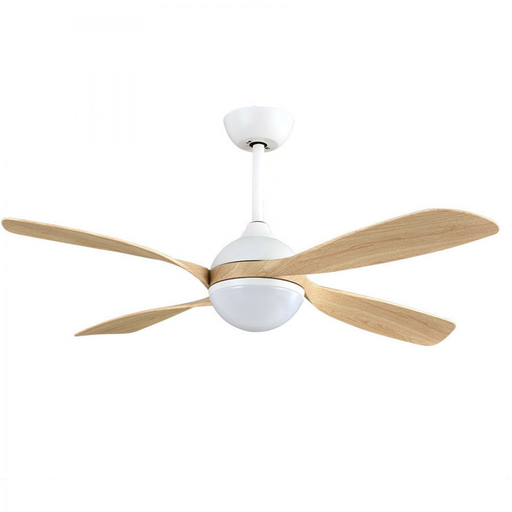 Ventilador Livorno DC Blanco-Haya 132Ø 30w 4Aspas Mando Memoria y Temporizador 208191468