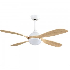 Ventilador Livorno DC Blanco-Haya 132Ø 30w 4Aspas Mando Memoria y Temporizador 208191468