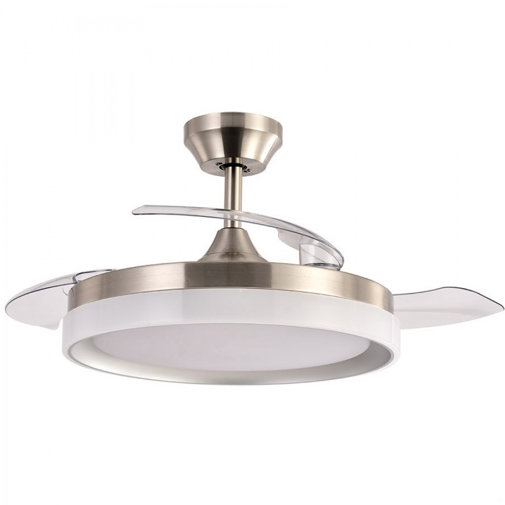 Ventilador Zenit DC Niquel Plegable 107Ø 72w 3aspas Mando Memoria Y Temporizador 208491303