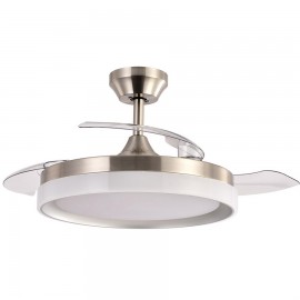 Ventilador Zenit DC Niquel Plegable 107Ø 72w 3aspas Mando Memoria Y Temporizador 208491303