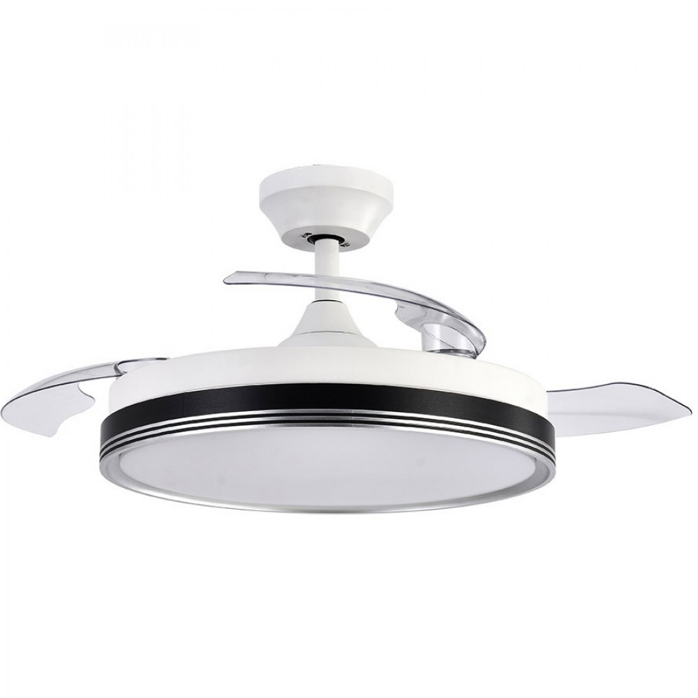 Ventilador Escarcha Dc Blanco-negro Plegable 107Ø 72w 3aspas Mando Memoria Y Temporizador 208591301