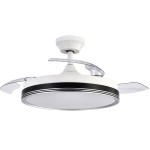 Ventilador Escarcha Dc Blanco-negro Plegable 107Ø 72w 3aspas Mando Memoria Y Temporizador 208591301