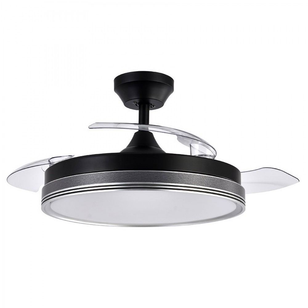 Ventilador Escarcha Dc Negro-Gris Plegable 107Ø 72w 3aspas Mando Memoria Y Temporizador 208591309
