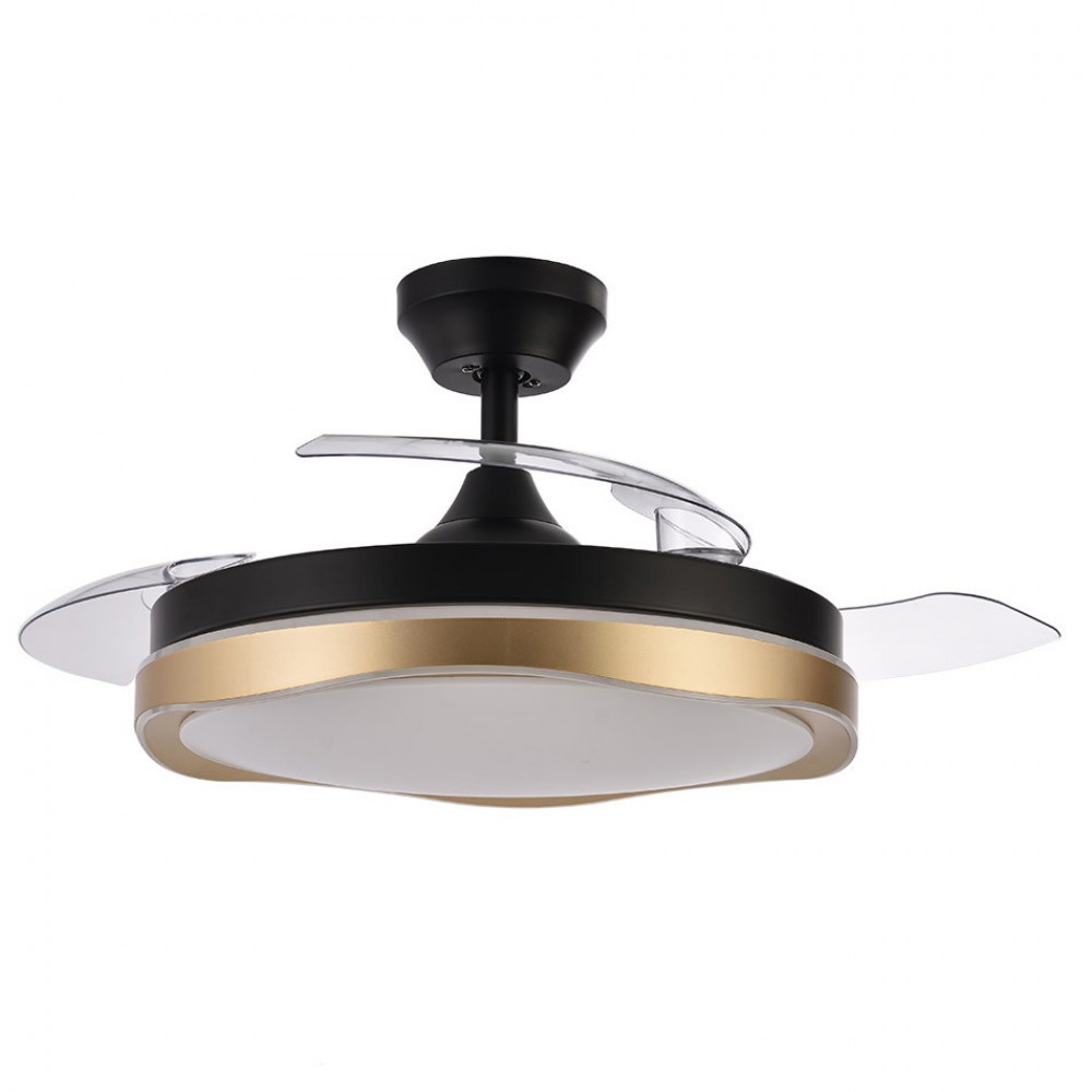 Ventilador Blondi DC Negro-Oro Plegable 107Ø 72w 3aspas Mando Memoria Y Temporizador 208791316