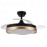 Ventilador Blondi DC Negro-Oro Plegable 107Ø 72w 3aspas Mando Memoria Y Temporizador 208791316