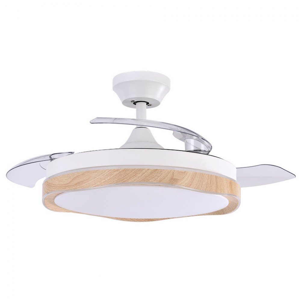 Ventilador Blondi DC Blanco-Haya Plegable 107Ø 72w 3aspas Mando Memoria Y Temporizador 208791368