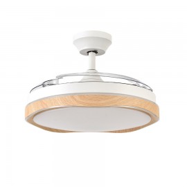 Ventilador Blondi DC Blanco-Haya Plegable 107Ø 72w 3aspas Mando Memoria Y Temporizador 208791368