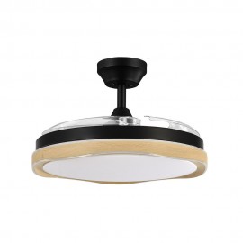 Ventilador Blondi DC Negro-Madera Plegable 107Ø 72w 3aspas Mando Memoria Y Temporizador 208791385