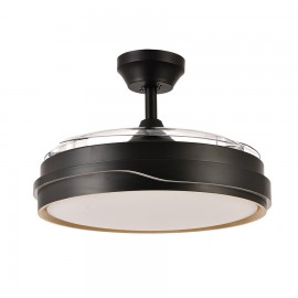 Ventilador Tempano DC Negro -Oro Plegable 107Ø 72w 3aspas Mando Memoria Y Temporizador 208891316