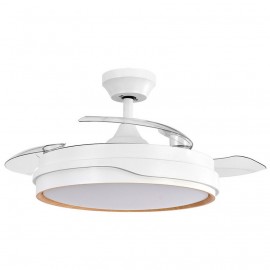 Ventilador Tempano DC Blanco-Haya Plegable 107Ø 72w 3aspas Mando Memoria Y Temporizador 208891368