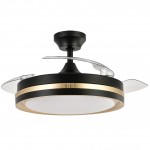 Ventilador Viper DC Negro-Oro Plegable 107Ø 72w 3aspas Mando Memoria Y Temporizador 208991316