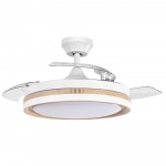 Ventilador Viper DC Blanco-Haya Plegable 107Ø 72w 3aspas Mando Memoria Y Temporizador 208991368