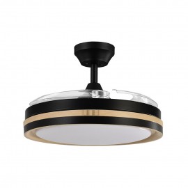 Ventilador Viper DC Negro-Madera Plegable 107Ø 72w 3aspas Mando Memoria Y Temporizador 208991385
