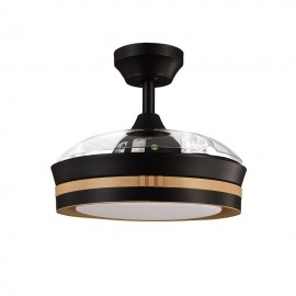 Ventilador Mini Viper DC Negro-Madera Plegable 91Ø 48w Mando Memoria Y Temporizador 208999085