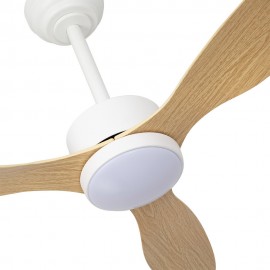 Ventilador Serpa DC Blanco 107Ø 24w 3aspas Haya Mando Regulable Memoria Y Temporizador 209491368