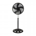 Ventilador Agudo De Pie Negro 50Ø 65w 5 Aspas Oscilante Y Rotatorio 210441009