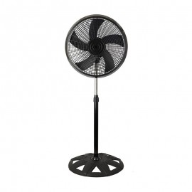 Ventilador Agudo De Pie Negro 50Ø 65w 5 Aspas Oscilante Y Rotatorio 210441009