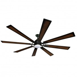 Ventilador Fusion DC Negro-Roble 183Ø 24w 8aspas Mando Regulable Memoria Y Temporizador 211691809