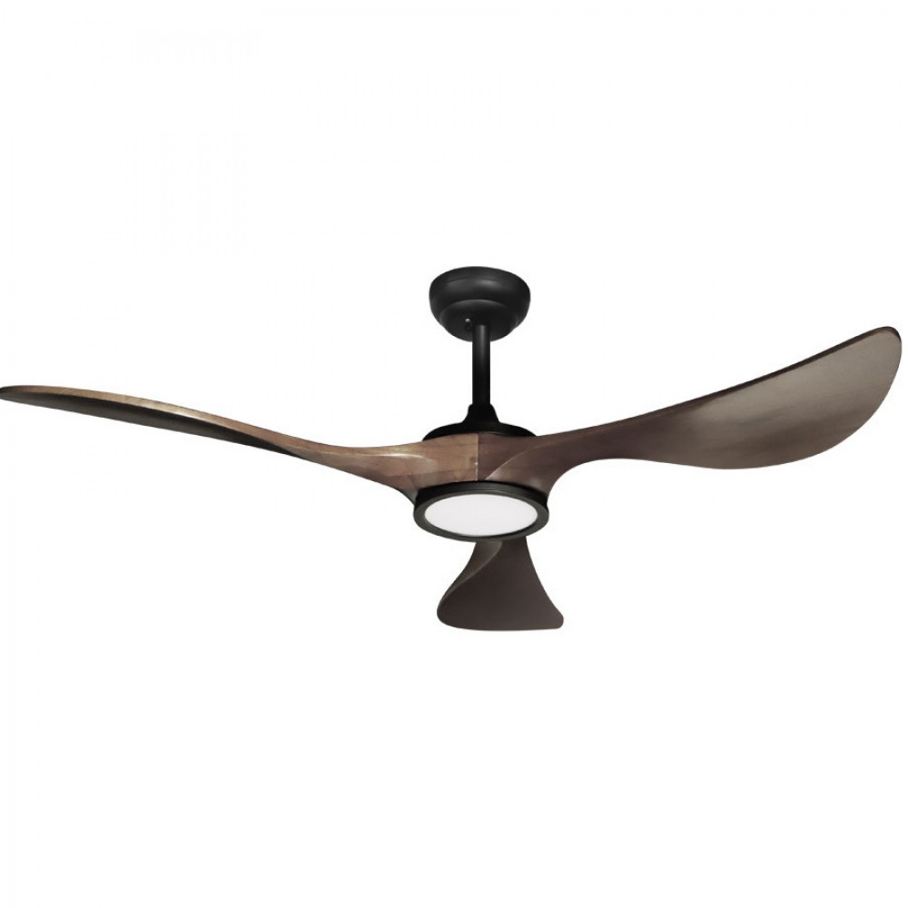 Ventilador Viana DC Negro-Roble 132Ø 18w 3aspas Mando Regulable Memoria Y Temporizador 211991309