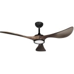 Ventilador Viana DC Negro-Roble 132Ø 18w 3aspas Mando Regulable Memoria Y Temporizador 211991309