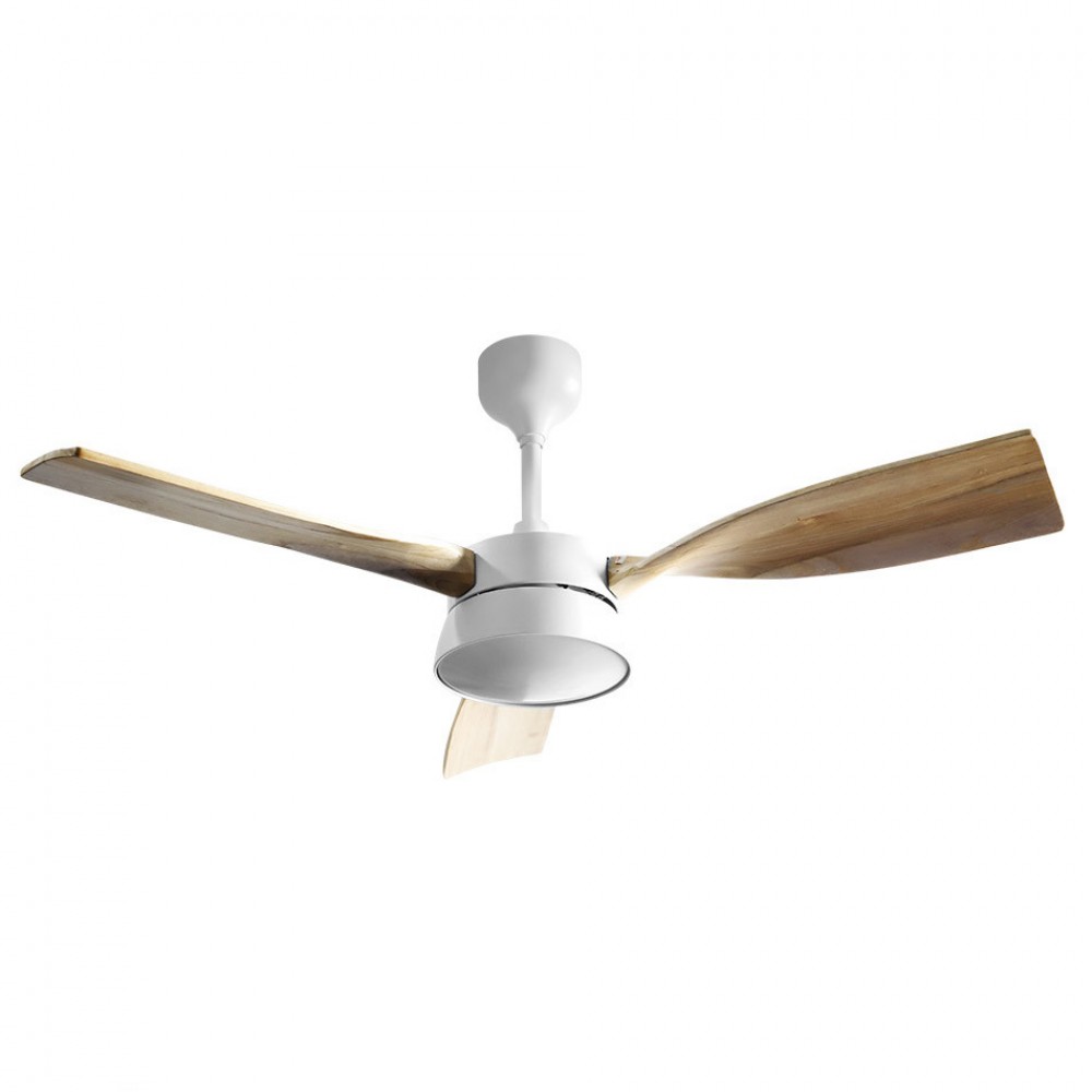 Ventilador Estio DC Blanco-Haya 132Ø 24w 3aspas Mando Regulable Memoria Y Temporizador 212291368