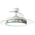 Ventilador Mini Moda DC Blanco-Hoja Verde 91Ø 72w Mando Memoria Y Temporizador 212480101