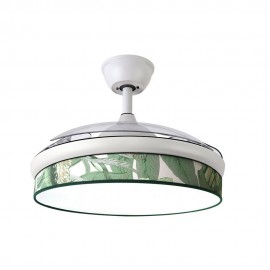 Ventilador Mini Moda DC Blanco-Hoja Verde 91Ø 72w Mando Memoria Y Temporizador 212480101