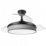 Ventilador Mini Moda DC Negro-Surco Gris 91Ø 72w Mando Memoria Y Temporizador 212480409
