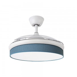 Ventilador Mini Moda DC Blanco-Azul 91Ø 72w Mando Memoria Y Temporizador 212480801