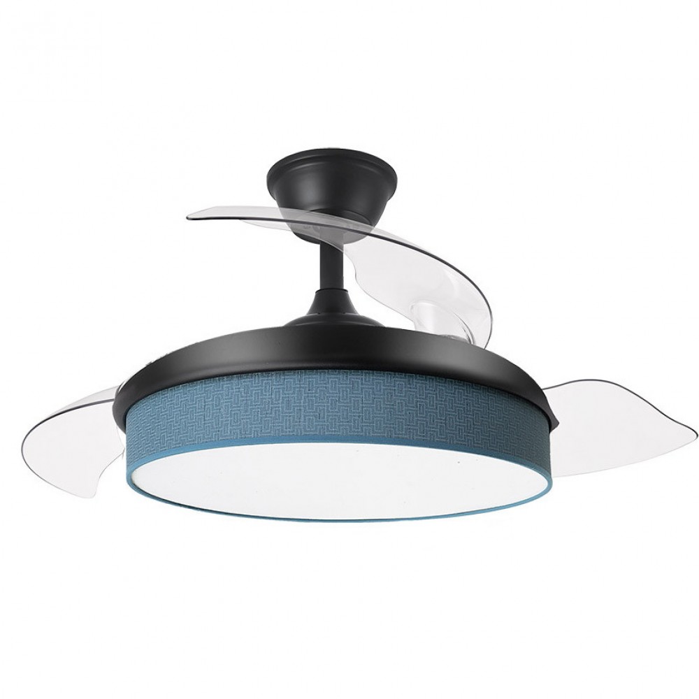 Ventilador Mini Moda DC Negro-Azul 91Ø 72w Mando Memoria Y Temporizador 212480809