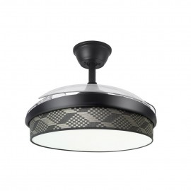 Ventilador Mini Moda DC Negro-Tetris Gris 91Ø 72w Mando Memoria Y Temporizador 212481109