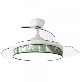 Ventilador Moda DC Blanco-Hoja Verde 108Ø 72w 3aspas Mando Memoria Y Temporizador 212490101