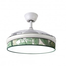 Ventilador Moda DC Blanco-Hoja Verde 108Ø 72w 3aspas Mando Memoria Y Temporizador 212490101