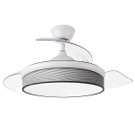 Ventilador Moda DC Blanco-Surco Gris 108Ø 72w 3aspas Mando Memoria Y Temporizador 212490401