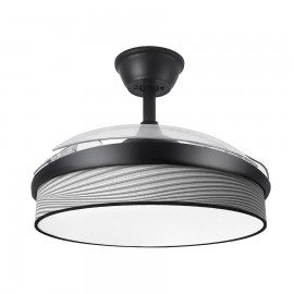 Ventilador Moda DC Negro-Surco Gris 108Ø 72w 3aspas Mando Memoria Y Temporizador 212490409