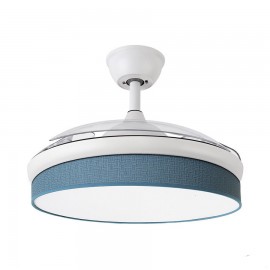 Ventilador Moda DC Blanco-Azul 108Ø 72w 3aspas Mando Memoria Y Temporizador 212490801