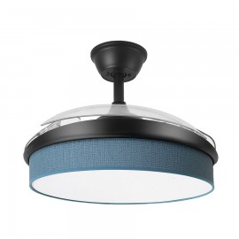 Ventilador Moda DC Negro-Azul 108Ø 72w 3aspas Mando Memoria Y Temporizador 212490809