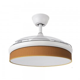 Ventilador Moda DC Blanco-Naranja 108Ø 72w 3aspas Mando Memoria Y Temporizador 212490901