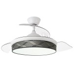 Ventilador Moda DC Blanco-Tetris Gris 108Ø 72w 3aspas Mando Memoria Y Temporizador 212491101