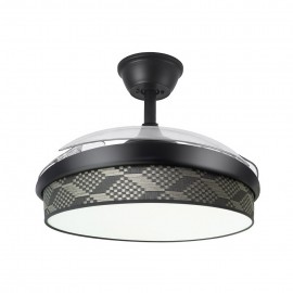 Ventilador Moda DC Negro-Tetris Gris 108Ø 72w 3aspas Mando Memoria Y Temporizador 212491109