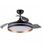 Ventilador Nalon DC Negro-Oro Plegable 109Ø 72w 3aspas Mando Memoria Y Temporizador 213091316