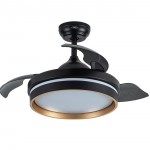 Ventilador Mini Nalon DC Negro-Oro Plegable 91Ø 48w Mando Memoria Y Temporizador 213099016