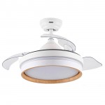 Ventilador Mini Nalon DC Blanco-Haya Plegable 91Ø 48w Mando Memoria Y Temporizador 213099068